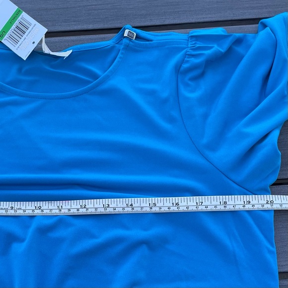 Michael Kors blue top  NWT - Picture 4 of 10